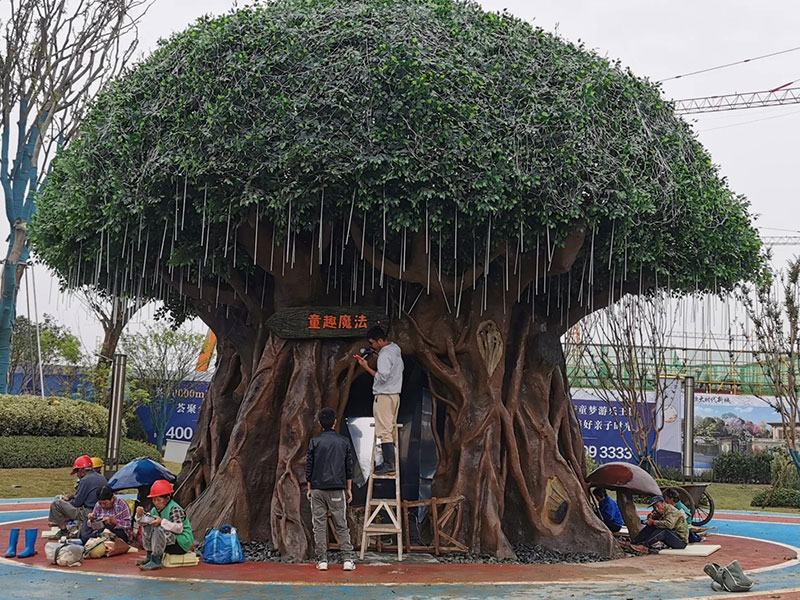 水泥仿真樹屋